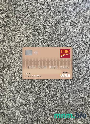 Canada CIBC bank visa obciążyć card wygląd fotograficzny skan PSD + zdjęcie